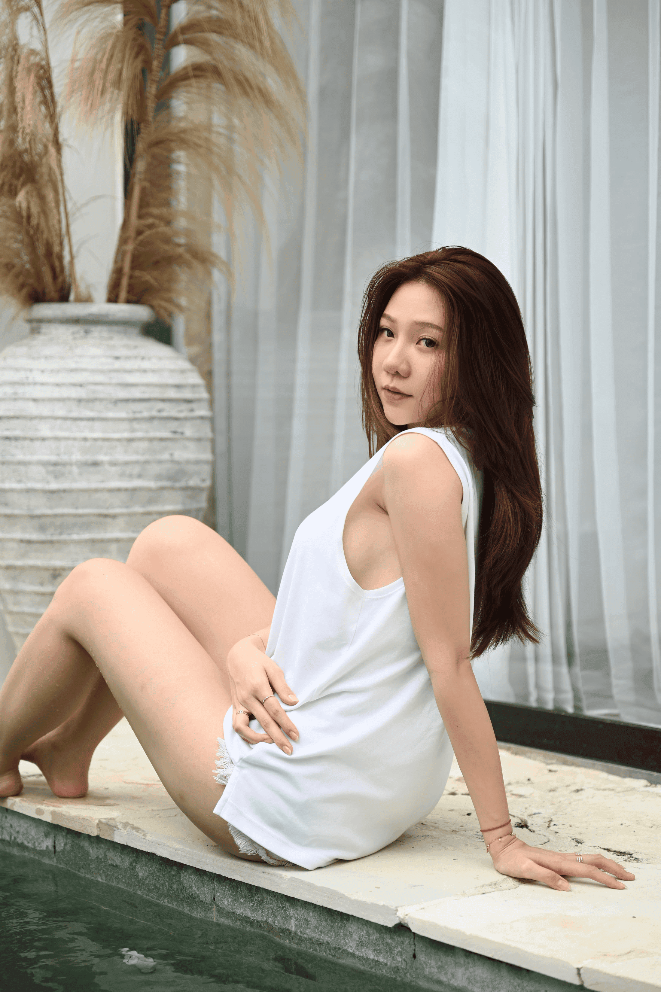 Jenadammaya In Home No Pans Braless 35